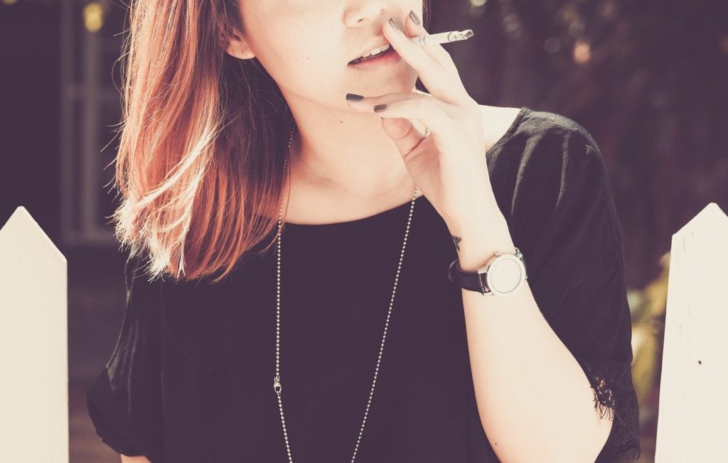 woman, cigarette, smoking